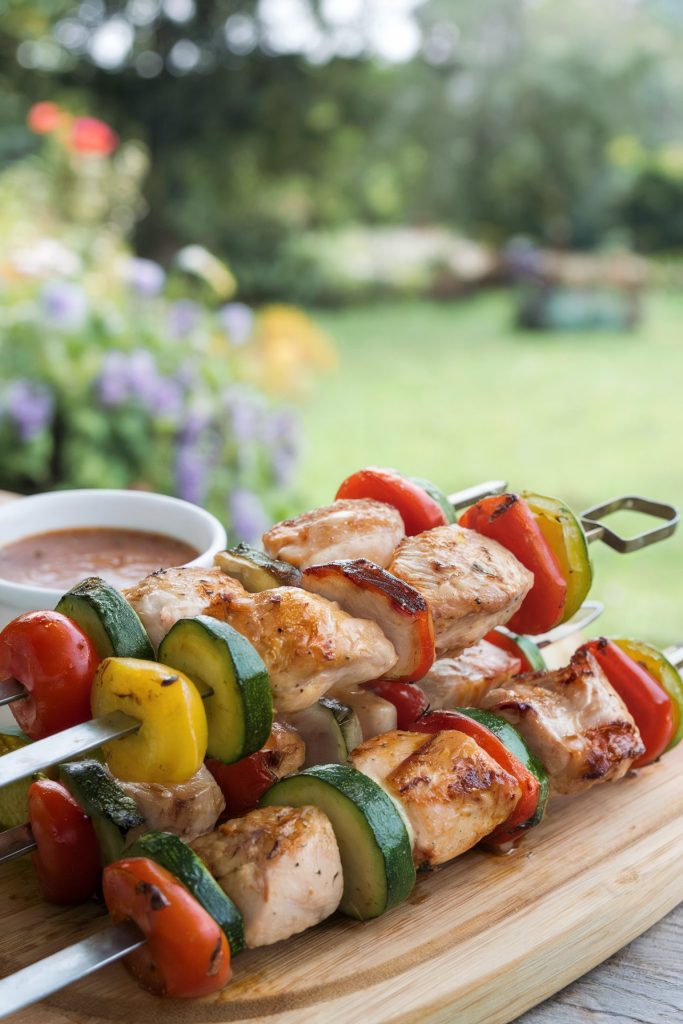 Chicken and Vegetable Skewers