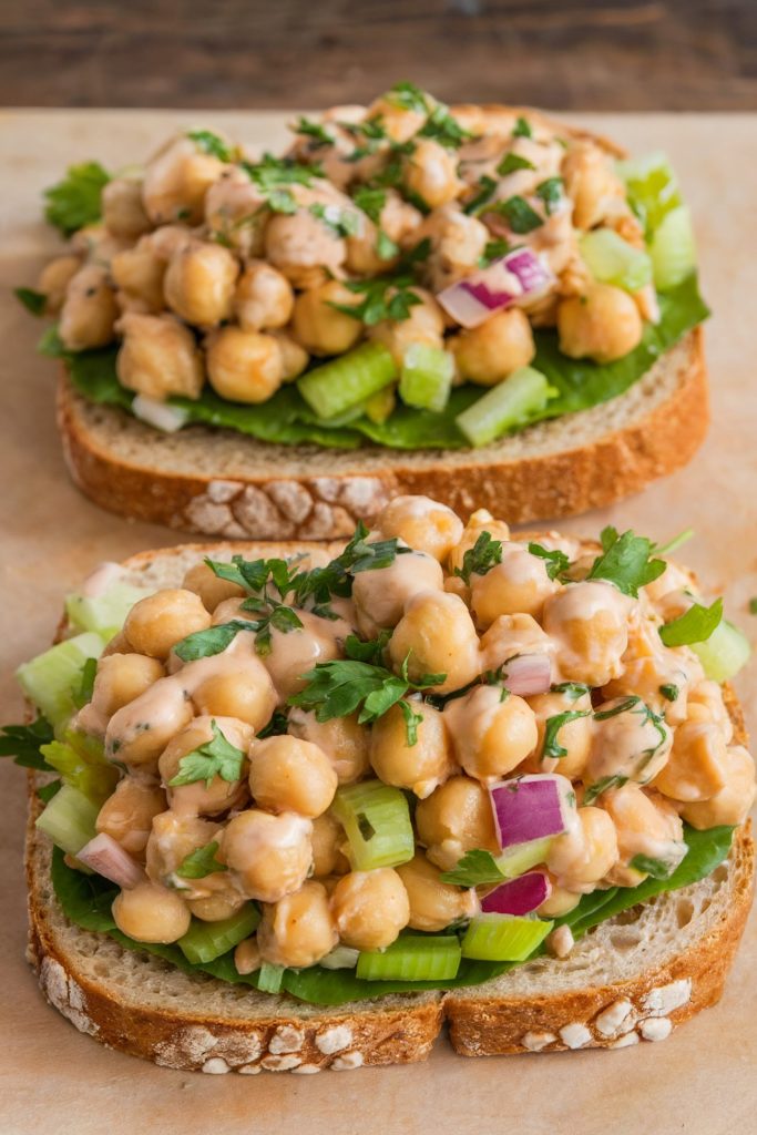 Mediterranean Chickpea Salad Sandwiches