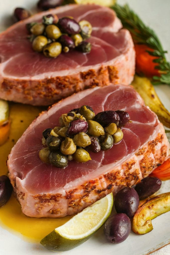 Mediterranean Tuna Steaks with Olive Tapenade
