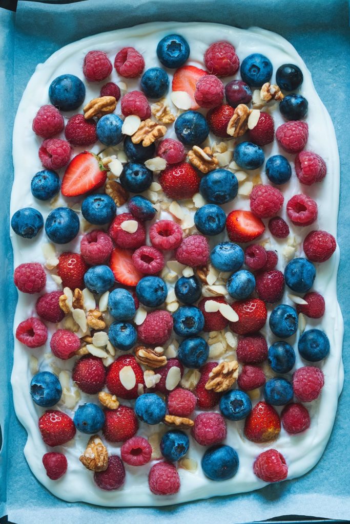Greek Yogurt Bark with Berries and Nuts