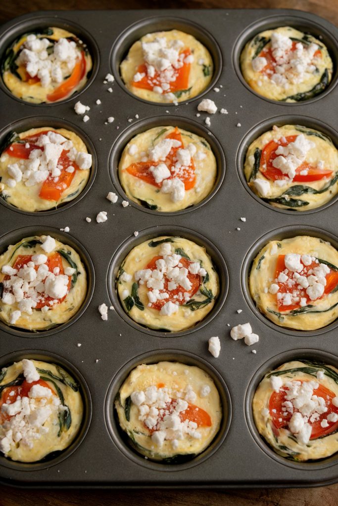 Mini Frittatas with Vegetables and Feta