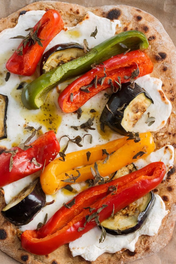 Roasted Vegetable and Goat Cheese Flatbread
