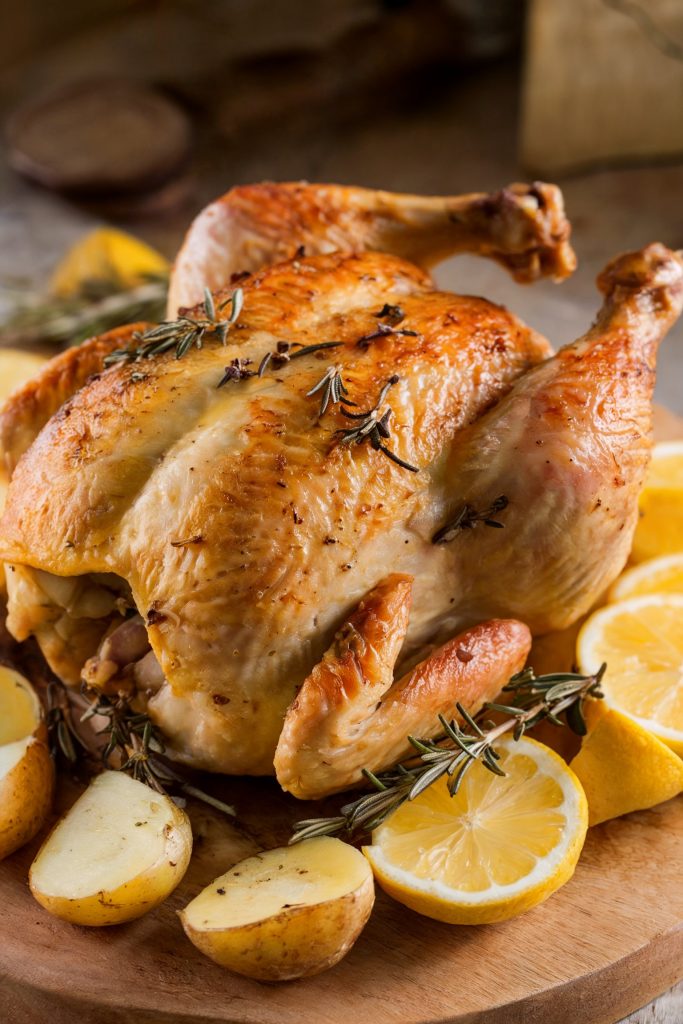 Lemon Herb Roasted Chicken with Roasted Potatoes