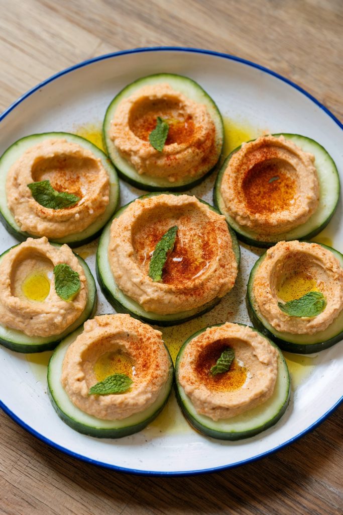 Hummus and Cucumber Bites
