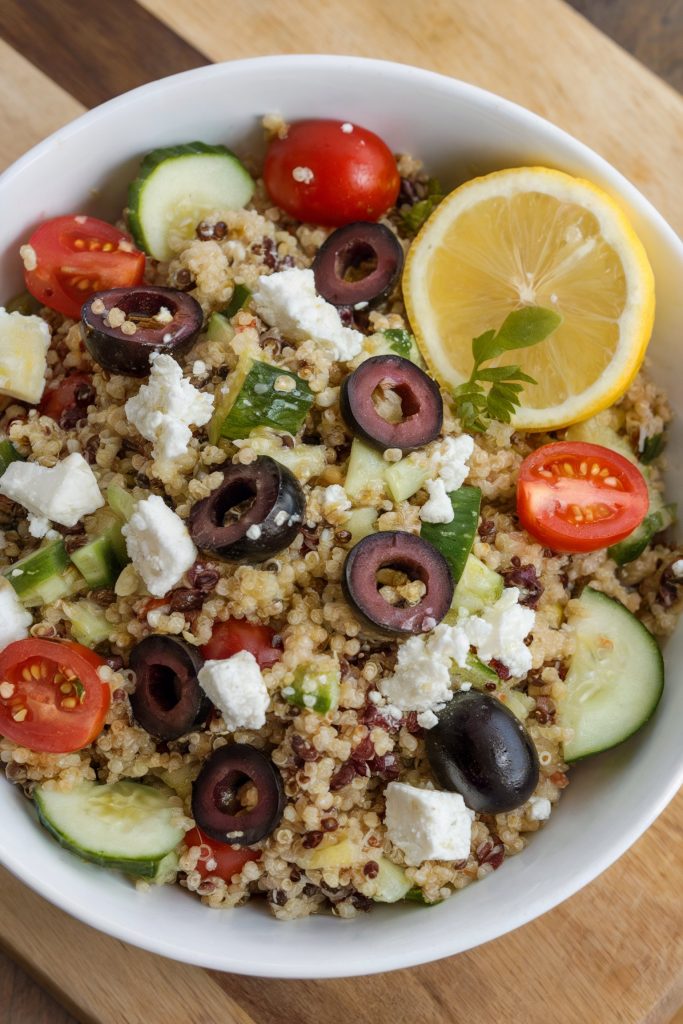 Mediterranean Quinoa Salad with Olives and Feta