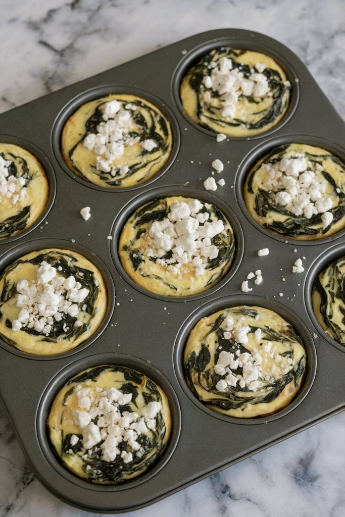 Mini Frittatas with Spinach and Feta