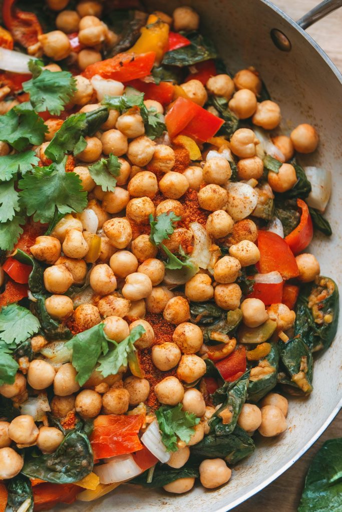Spiced Chickpea and Vegetable Scramble