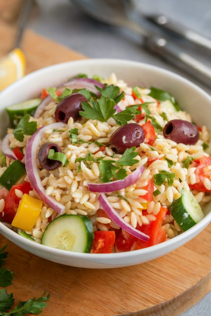 Orzo Pasta Salad with Lemon Vinaigrette