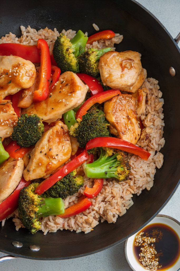 Chicken Stir-Fry with Brown Rice