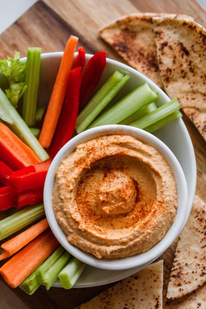 Vegetable Sticks with Hummus