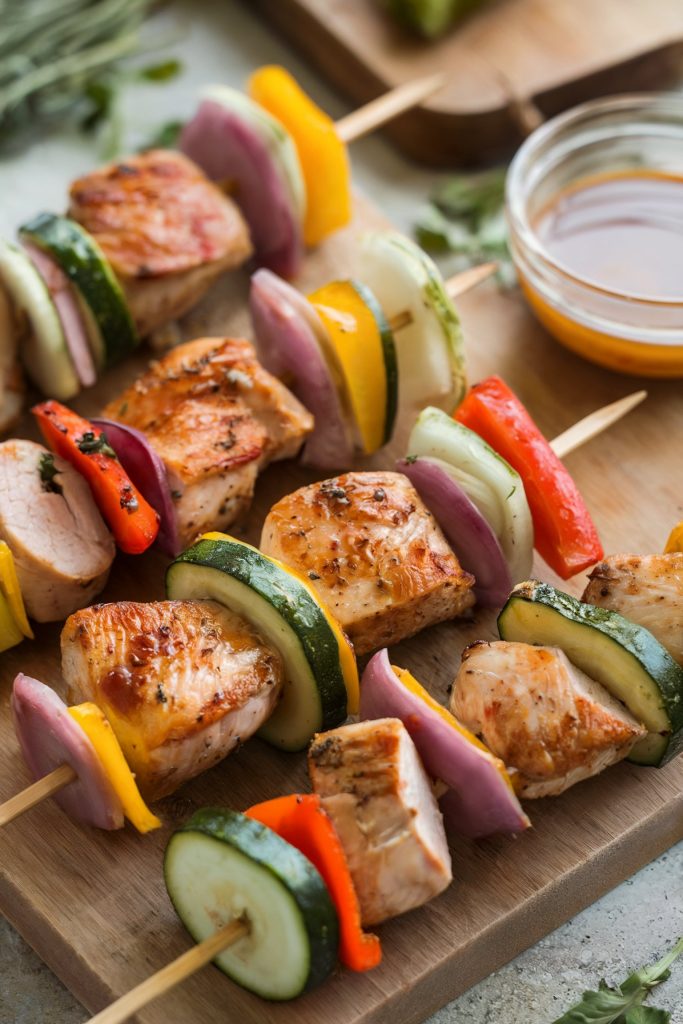 Chicken and Vegetable Skewers