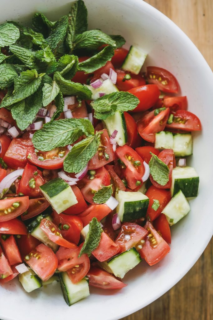 Tomato and Cucumber Salad With Mint