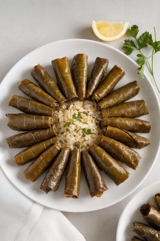 Grape Leaves Stuffed With Rice and Herbs