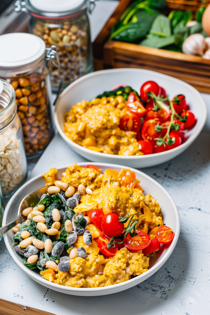 Spinach and Feta Scramble