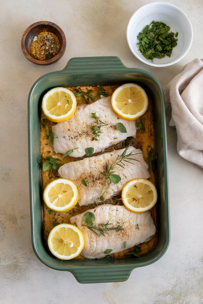 Baked Cod with Lemon and Herbs
