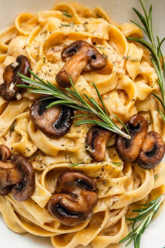 Rosemary Honey Butter Pasta With Crispy Mushrooms