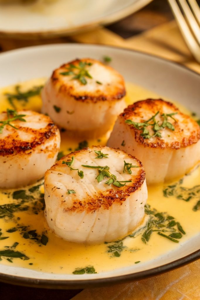 Seared Scallops With Lemon Butter Sauce