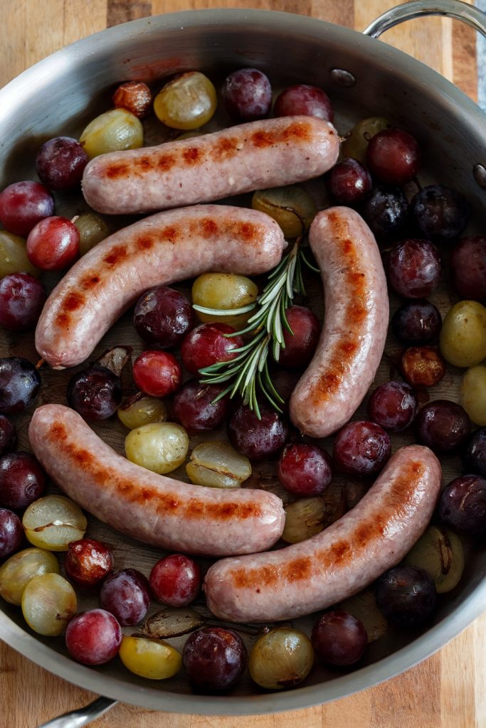 Roasted Sausage and Grapes