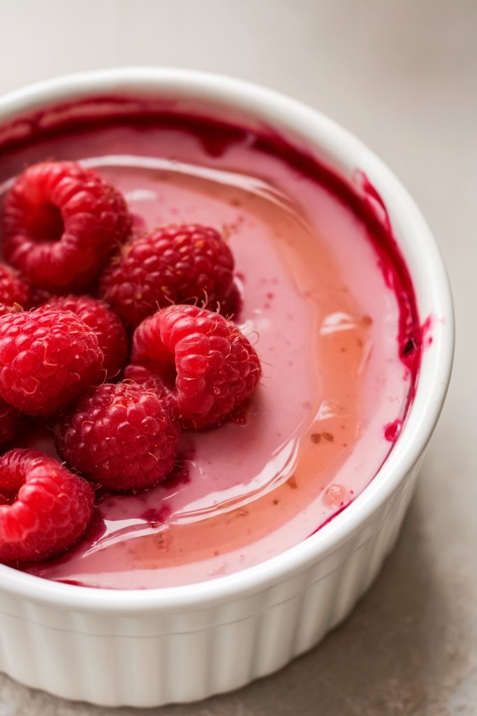 Raspberry and Rose Panna Cotta