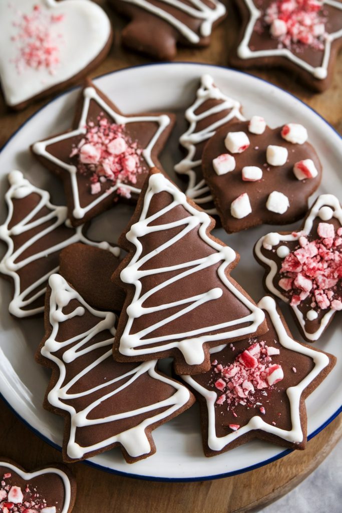 Chocolate Peppermint Sugar Cookies
