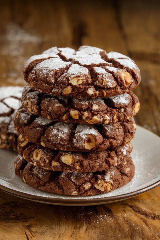 Triple Chocolate-Hazelnut Sugar Cookies