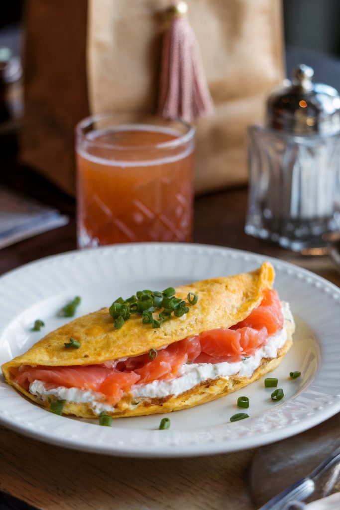 Smoked Salmon and Cream Cheese Omelette