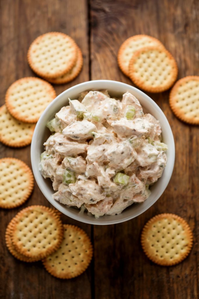 Tuna Salad with Avocado and Whole-Wheat Crackers