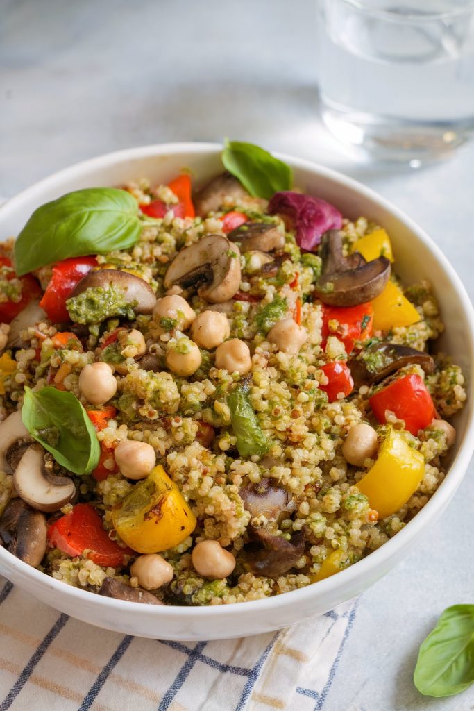 Quinoa Salad with Chickpeas and Roasted Vegetables