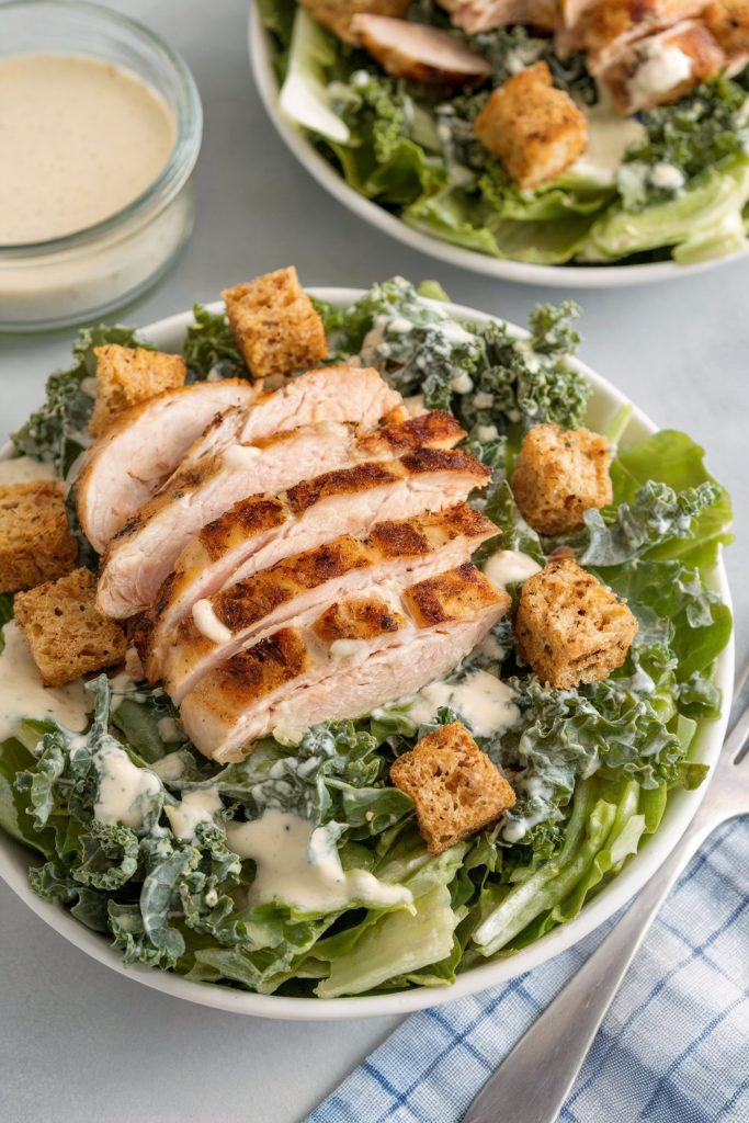 Chicken Caesar Salad with Kale