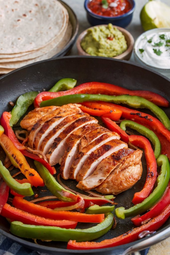 Chicken Fajitas with Bell Peppers and Onions