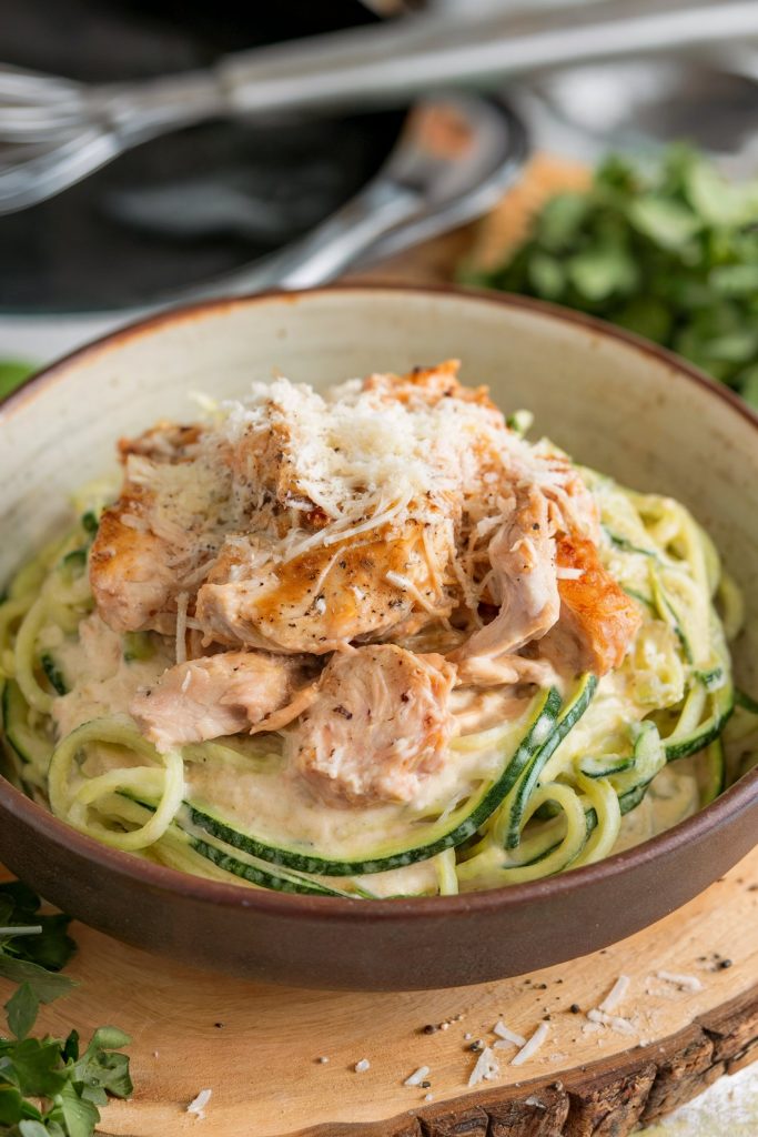 Creamy Chicken and Zoodle Spaghetti