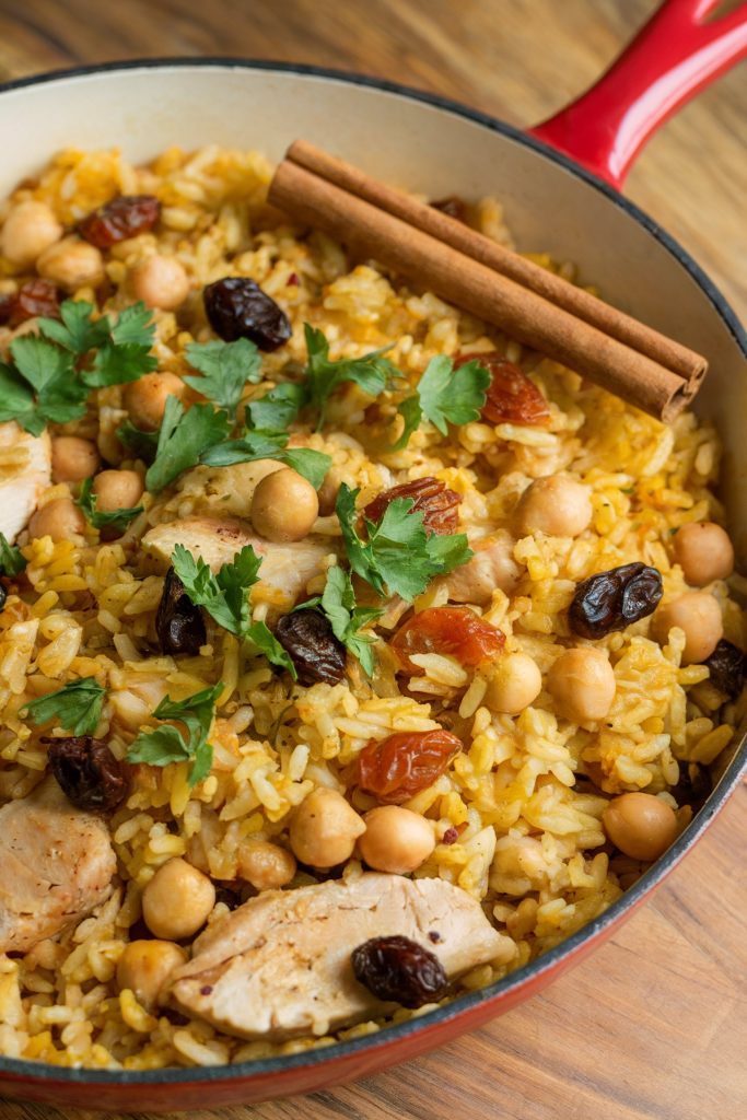 One Skillet Moroccan Chicken & Rice