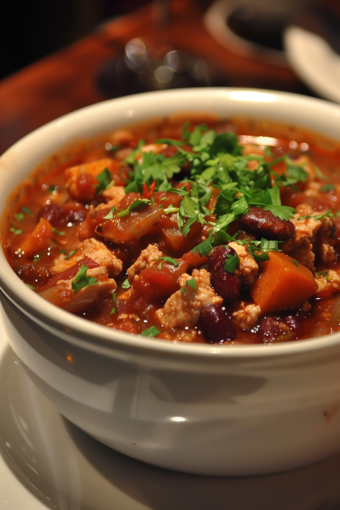 Sweet Potato Turkey Chili 