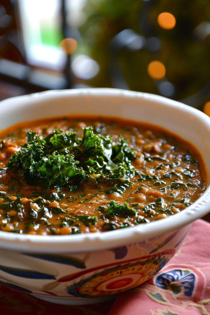 Green Lentil Curry with Kale