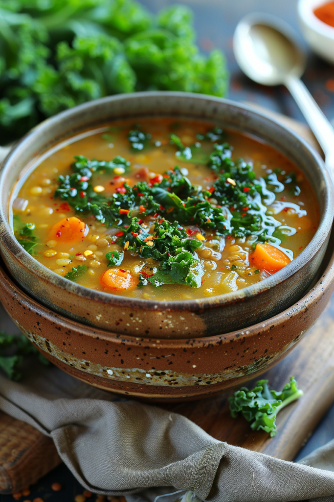 Lentil Soup with Kale and Lemon