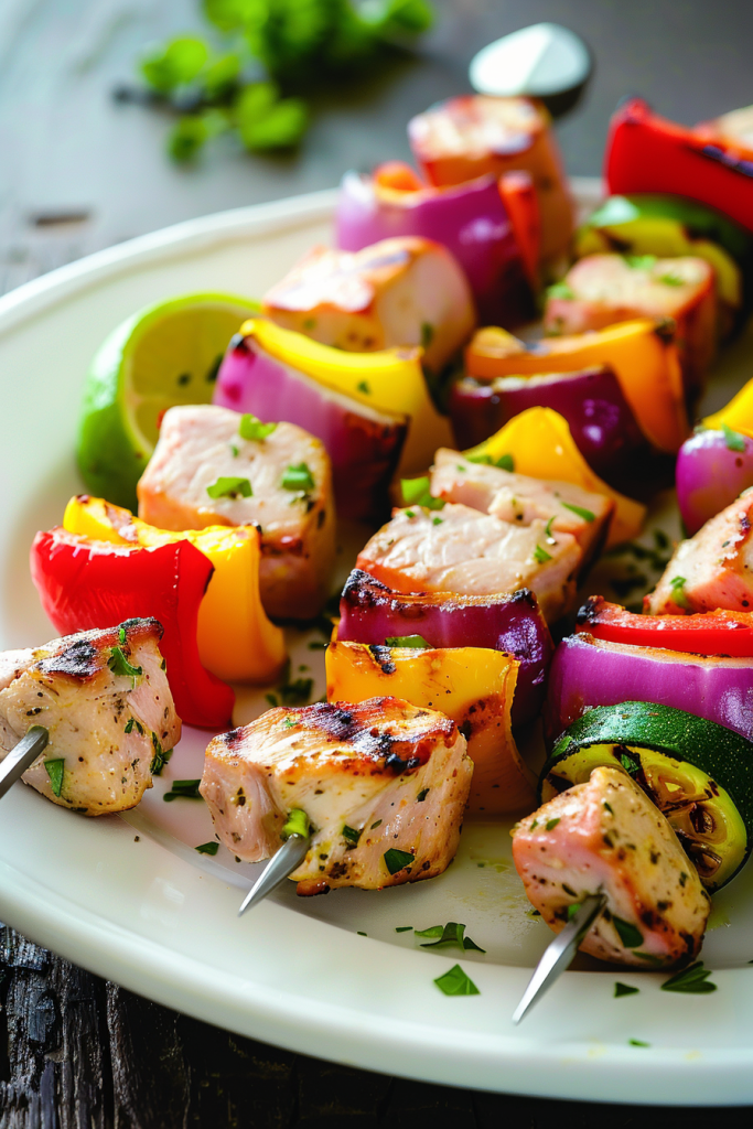 Turkey and Vegetable Skewers