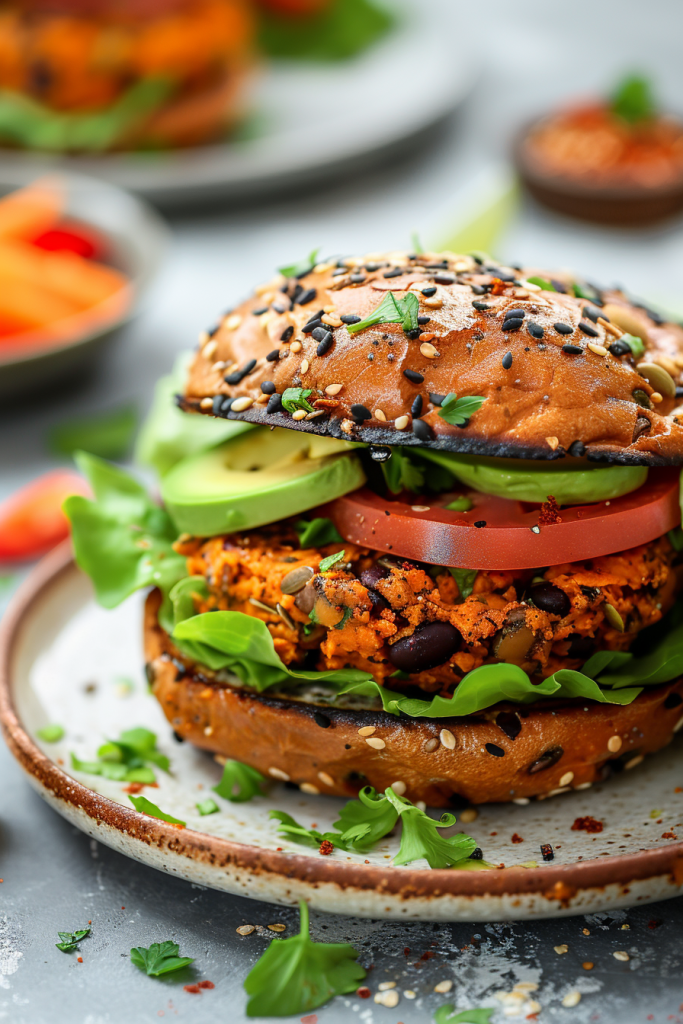 Sweet Potato and Black Bean Burgers