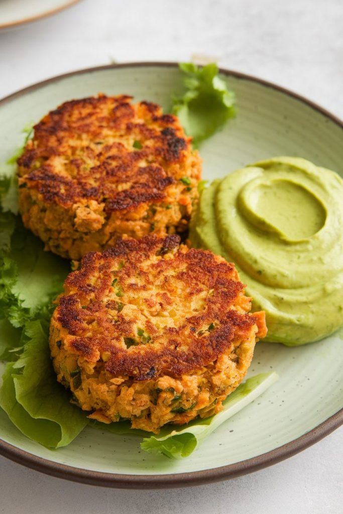 Spicy Tuna Cakes with Avocado Crema