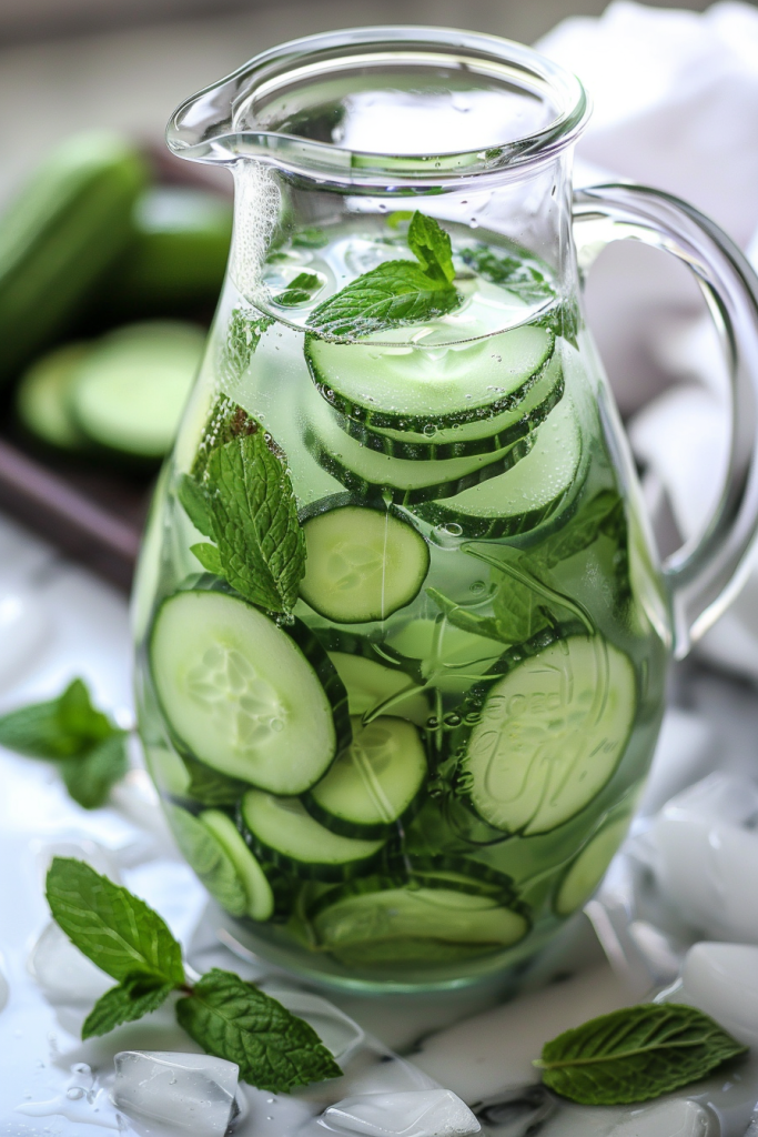 Cucumber and Mint Infused Water