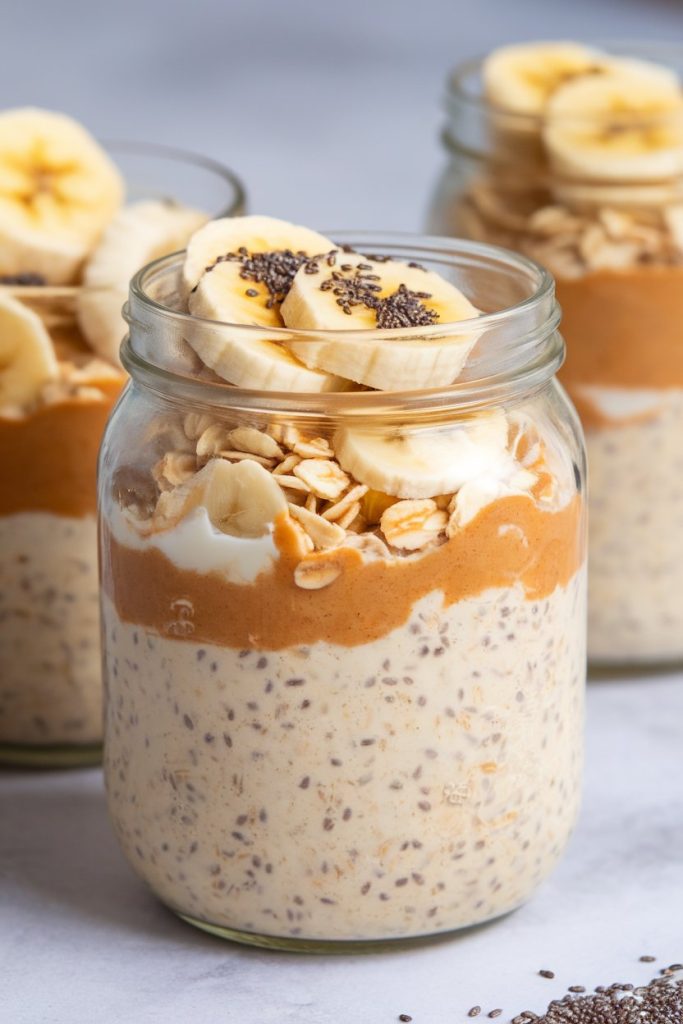 Overnight Oats with Peanut Butter and Banana