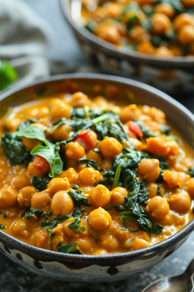 Chickpea and Spinach Curry