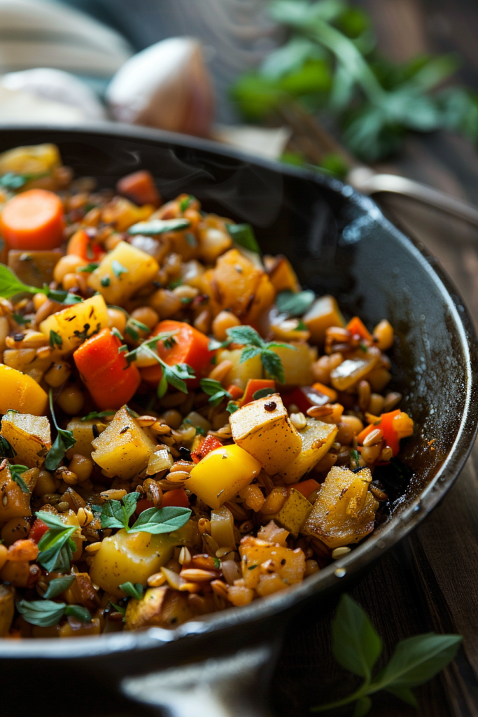 Spelt and Vegetable Hash