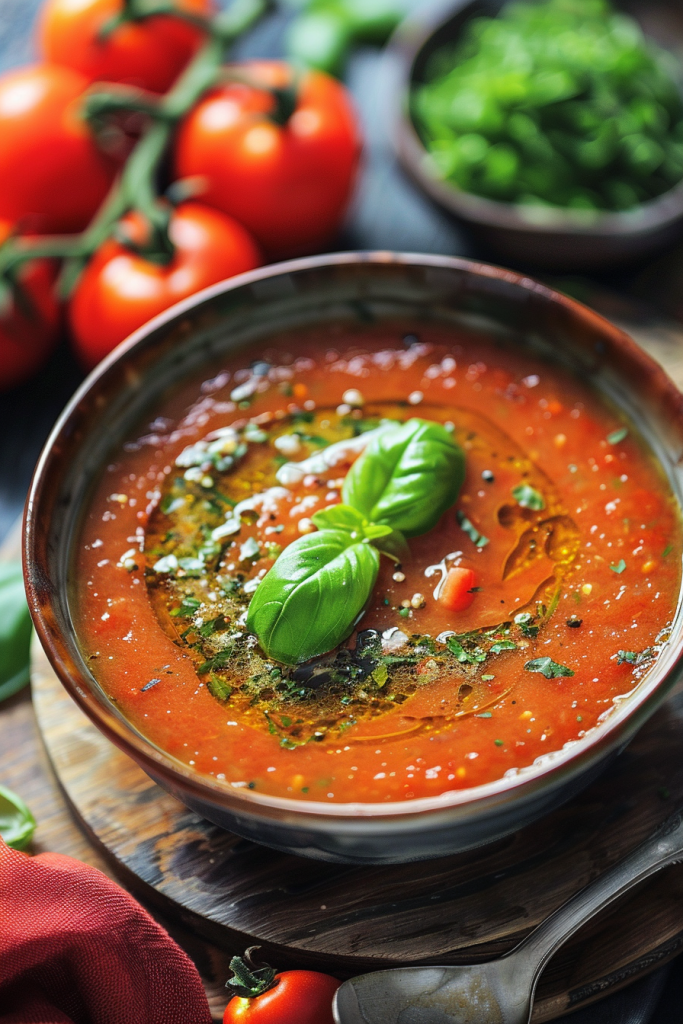 Tomato and Basil Gazpacho