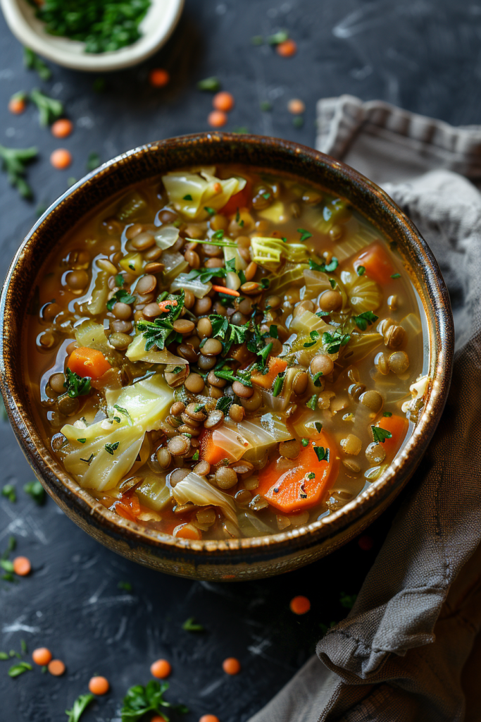 Vegan Delight with Green Lentils