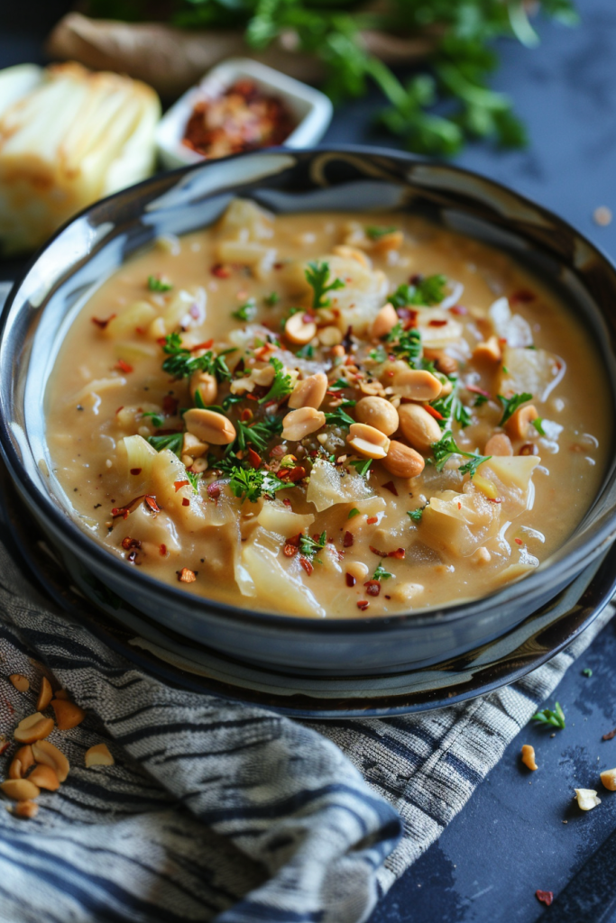 Nutty Peanut Cabbage Soup