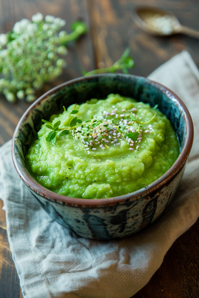 Simple Pea and Cabbage Puree