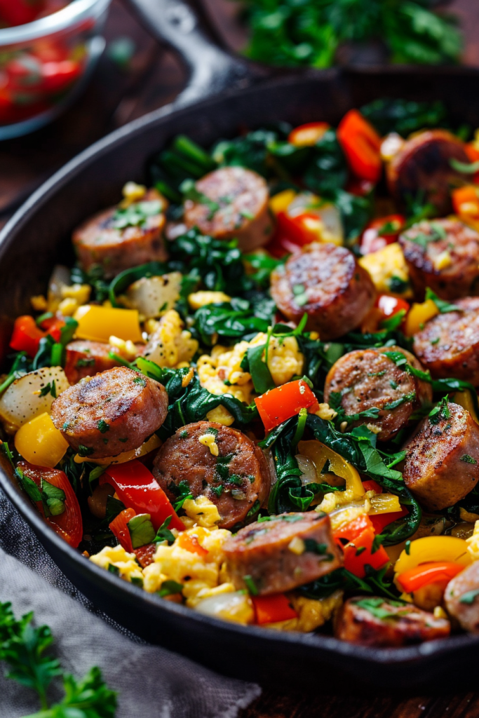 Sausage Veggie Scramble