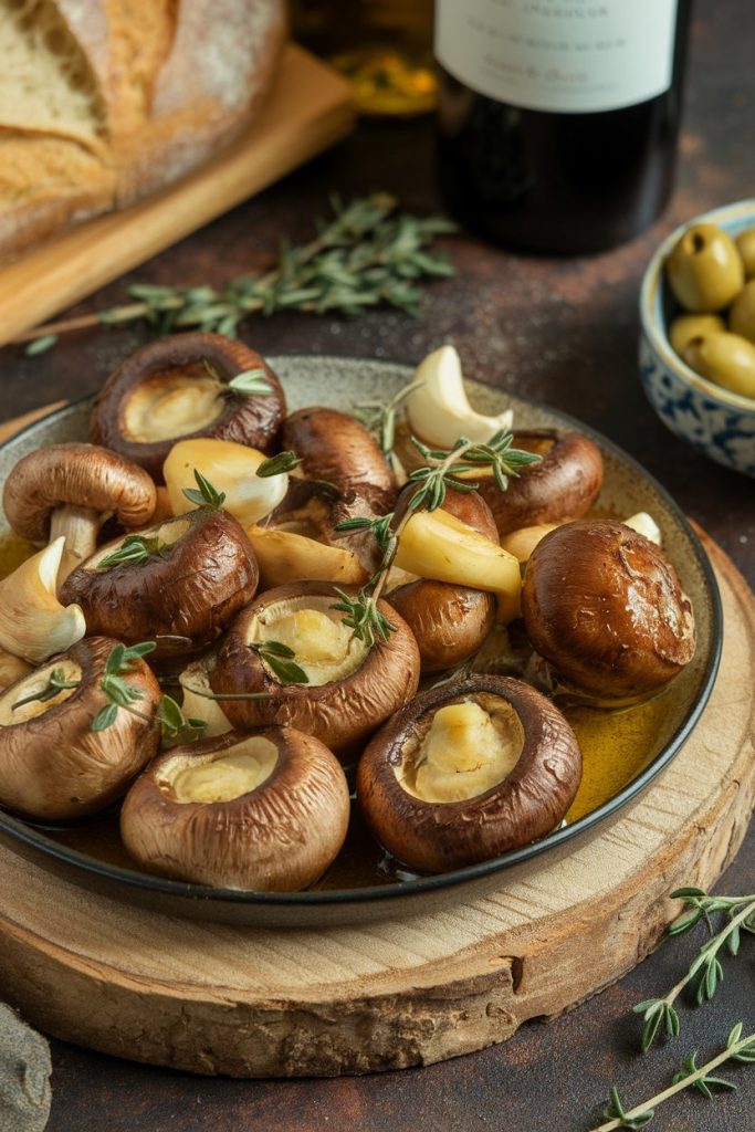 Roasted Garlic and Thyme Mushrooms