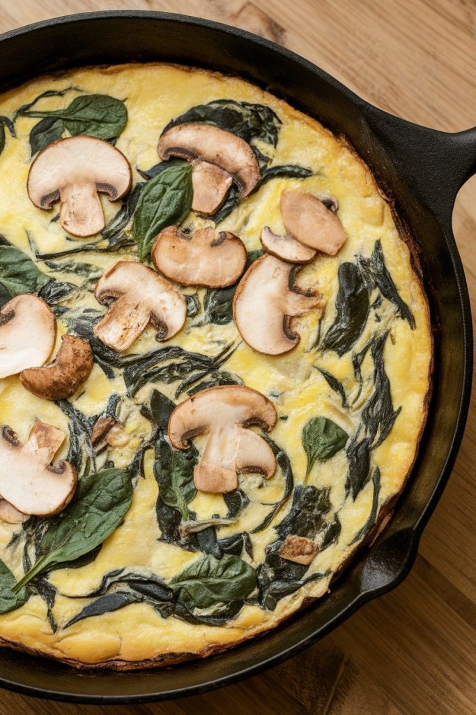 Spinach and Mushroom Frittata