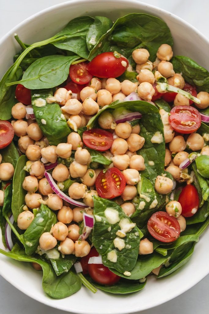 Chickpea and Spinach Salad